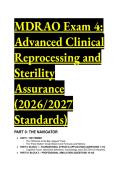 MDRAO Exam 4 Elite Test Bank & Study Guide&colon; Advanced Clinical Reprocessing &lpar;2026&sol;2027 Standards & CSA Z314-23&rpar;