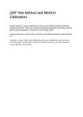 QSP Test Method and Method Calibration&period; Questions and Answers