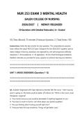 NUR 253 EXAM 3 ACTUAL EXAM 2026&sol;2027 &vert; Mental Health Nursing &vert; 50 Questions with Detailed Rationales &vert; Pass Guaranteed - A&plus; Graded