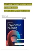 Keltner&rsquo;s Psychiatric Nursing 9th Edition by Steele &ndash; Complete Test Bank   for Chapters 1&ndash;36 Graded A&plus;