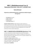 MDC 1 ACTUAL EXAM 2026&sol;2027 &vert; Multidimensional Care I &vert; Medical-Surgical Nursing &vert;  Rasmussen University &vert; 50 Questions with Detailed Rationales &vert; Pass Guaranteed - A&plus; Graded