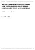 NSG 6005 Week 7 Pharmacology Quiz EXAM&comma; MOST TESTED QUESTIONS AND VERIFIED SOLUTIONS&sol;GET IT 100&percnt; ACCURATE&excl;&excl; 2026&excl;&excl;