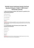PCB 4674&colon; Human Evolutionary Genetics Final Exam  Questions & Answers &vert; Grade A &vert; 100&percnt; Correct &ndash;  Florida State University 