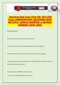 American Red Cross First Aid&sol; BLS&sol;CPR Exam COMPREHENSIVE QUESTIONS WITH MULTIPLE CHOICES &vert;VERIFIED & REVISED ANSWERS &lpar;NEW&rpar; 2025
