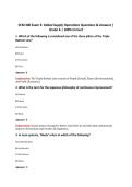 SCM 300 Exam 3&colon; Global Supply Operations Questions & Answers &vert;  Grade A &vert; 100&percnt; Correct