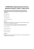 SCM300 Global Supply Operations Final Exam  Questions & Answers &vert; Grade A &vert; 100&percnt; Correct