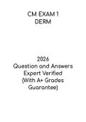 CM Exam 1 Dermatology PDF &ndash; Study Guide&comma; Notes & Practice Questions