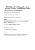 SCM 300 Global Supply Operations Complete Exam Bundle &vert; Exams 1&comma; 2&comma; 3 &plus; Final &vert; Verified Questions & Answers with Detailed Explanations &vert; Grade A &vert; 2026 Update