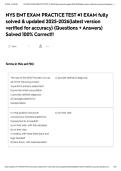 NYS EMT EXAM PRACTICE TEST &num;1 EXAM fully solved & updated 2025-2026&lpar;latest version verified for accuracy&rpar; &lpar;Questions &plus; Answers&rpar; Solved 100&percnt; Correct&excl;&excl;NYS EMT EXAM PRACTICE TEST &num;1 EXAM fully solved & updated 2025-2026&lpar;latest version verified for accuracy&rpar; 