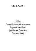 CM Exam 1 PDF &ndash; Study Guide&comma; Notes & Practice Questions for Exam Preparation