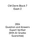 CM Derm Block 7 Exam 2 PDF &ndash; Dermatology Study Guide & Practice Questions