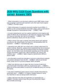 2026 WGU D220 Exam Questions with correct Answers 100&percnt; &lpar;verified answers&rpar;