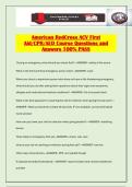 American RedCross ACV First Aid&sol;CPR&sol;AED Course Questions and Answers 100&percnt; PASS
