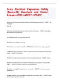 Army Electrical Explosives Safety &lpar;Ammo-28&rpar; Questions and Correct  Answers 2026 LATEST UPDATE 