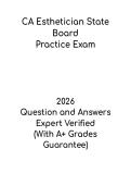 CA Esthetician State Board Practice Exam PDF &ndash; Study Guide & Test Prep Questions