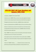 CPR AED FIRST AID Exam Questions and Answers 100&percnt; PASS