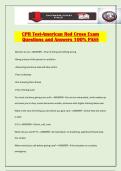 CPR Test-American Red Cross Exam Questions and Answers 100&percnt; PASS
