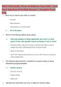 WGU C458 Health&comma; Fitness & Wellness Exam 2026 &vert; Real  Exam Questions & Verified Answers &vert; Complete Exam  Prep