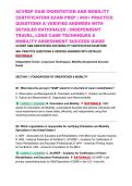 ACVREP O&M ORIENTATION AND MOBILITY CERTIFICATION EXAM PREP &vert; 400&plus; PRACTICE QUESTIONS & VERIFIED ANSWERS WITH DETAILED RATIONALES &vert; INDEPENDENT TRAVEL&comma; LONG CANE TECHNIQUES & MOBILITY ASSESSMENT SUCCESS GUIDE