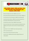 RED CROSS &lpar;Adult&comma; Child and Baby First Aid&sol;CPR&sol;AED&rpar; Exam Questions and Answers 100&percnt; PASS