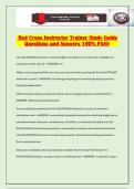 Red Cross Instructor Trainer Study Guide Questions and Answers 100&percnt; PASS