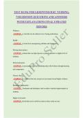 TEST BANK FOR GERONTOLOGIC NURSING&comma; 7TH EDITION QUESTIONS AND ANSWERS WITH EXPLANATIONS FINAL UPDATED 2025&sol;2026