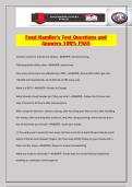 Food Handler's Test Questions and Answers 100&percnt; PASS