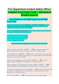 Fire Department Incident Safety Officer Study Guide 2026&sol;2027 &vert; 150&plus; Q&A Verified Answers