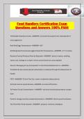 Food Handlers Certification Exam Questions and Answers 100&percnt; PASS