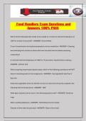 Food Handlers Exam Questions and Answers 100&percnt; PASS