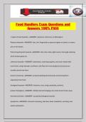Food Handlers Exam Questions and Answers 100&percnt; PASS