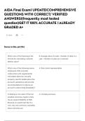 AIDA Final Exam&vert; UPDATE&vert;COMPREHENSIVE QUESTIONS WITH CORRECT&sol; VERIFIED ANSWERS&vert;&lpar;frequently most tested question&rpar;GET IT 100&percnt; ACCURATE &vert; ALREADY GRADED A&plus;