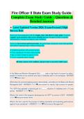 Fire Officer II State Exam Study Guide 2026&sol;2027 &vert; 150&plus; Q&A Verified Answers