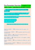 Fire Prevention Overview Study Guide 2026&sol;2027 &vert; 150&plus; Practice Questions & Answers