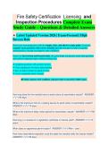Fire Safety Certification Licensing Study Guide 2026&sol;2027 &vert; 150&plus; Q&A Verified Answers