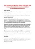 Data Structures and Algorithms - Exam 1 Study Guide&comma; Data  Structures Exam 1&comma; Data Structures&colon; Exam 1&comma; Data  Structures and Algorithms Test 1 