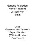 Generic Radiation Worker Training Lesson Plan PDF &ndash; Safety Guide & Training Curriculum