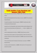 Foods handlers Exam Questions and Answers 100&percnt; PASS