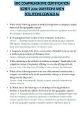 BSG COMPREHENSIVE CERTIFICATION SCRIPT 2026 QUESTIONS WITH SOLUTIONS GRADED A&plus;