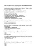 PMP EXAM PREPARATION QUESTIONS & ANSWERS
