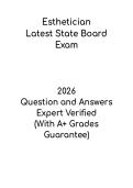 Esthetician Latest State Board Exam PDF &ndash; Updated Study Guide & Practice Questions