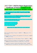 NYC FDNY S-95 Fire Alarm Supervision Certificate of Fitness Study Guide 2026&sol;2027 &vert; 150&plus; Q&A Verified Answers