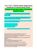 NYC FDNY S-95 Fire Alarm Supervision Certificate of Fitness Complete Study Guide 2026&sol;2027 &vert; 150&plus; Q&A Verified Answers