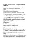 COMPREHENSIVE PMP TEST PREP QUESTIONS AND ANSWERS