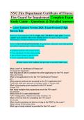 NYC Fire Department Certificate of Fitness Study Guide 2026&sol;2027 &vert; 150&plus; Q&A Verified Answers