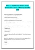 MHA 710 - Healthcare Economics - Exam 4 Questions And Answers - 100&percnt; Verified Solution 2026