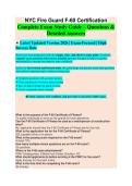 NYC Fire Guard F Certification Study Guide 2026&sol;2027 &vert; 150&plus; Q&A Verified Answers