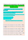 Oklahoma Fire Suppression Rules & Regulations Study Guide 2026&sol;2027 &vert; 150&plus; Q&A Verified Answers