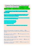 Orlando Fire Department Organizational Structure Study Guide 2026&sol;2027 &vert; 150&plus; Q&A Verified Answers