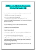 MHA 710 Test 3 Questions And Answers - 100&percnt; Verified Solution 2026
